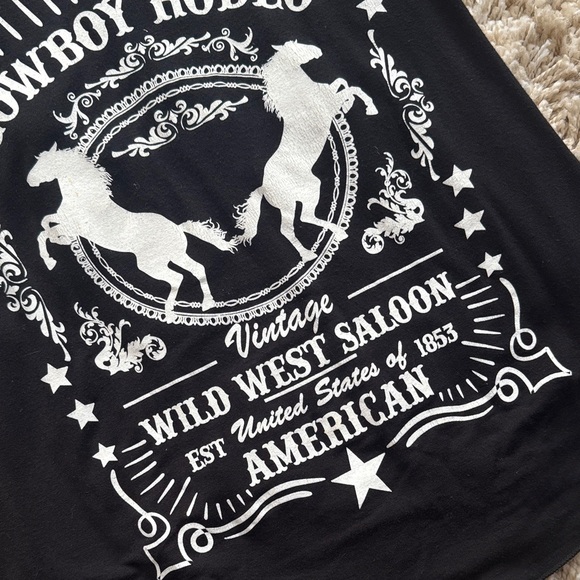 Cowboy Rodeo Black Tank Top - Picture 2 of 3